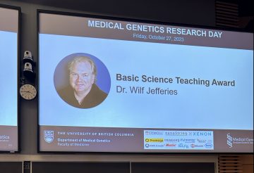 Department of Medical Genetics Teaching Award – Dr. Wilfred Jefferies